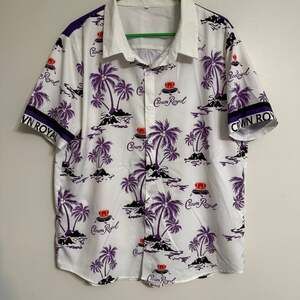 Crown Royal Hawaiian White Floral Cruise‎ Beech Part Shirt